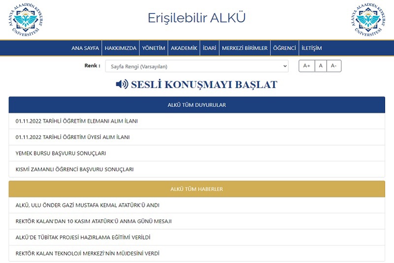 ACCESSIBLE ALKU DEVELOPED BY OUR DEPARTMENT IS ONLINE